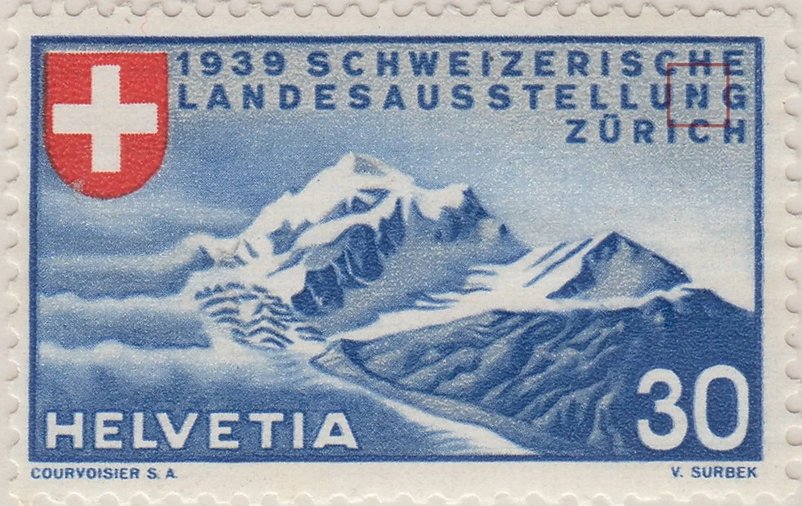 Switzerland 1939 Postage Stamp Plate Flaw F20t.jpeg