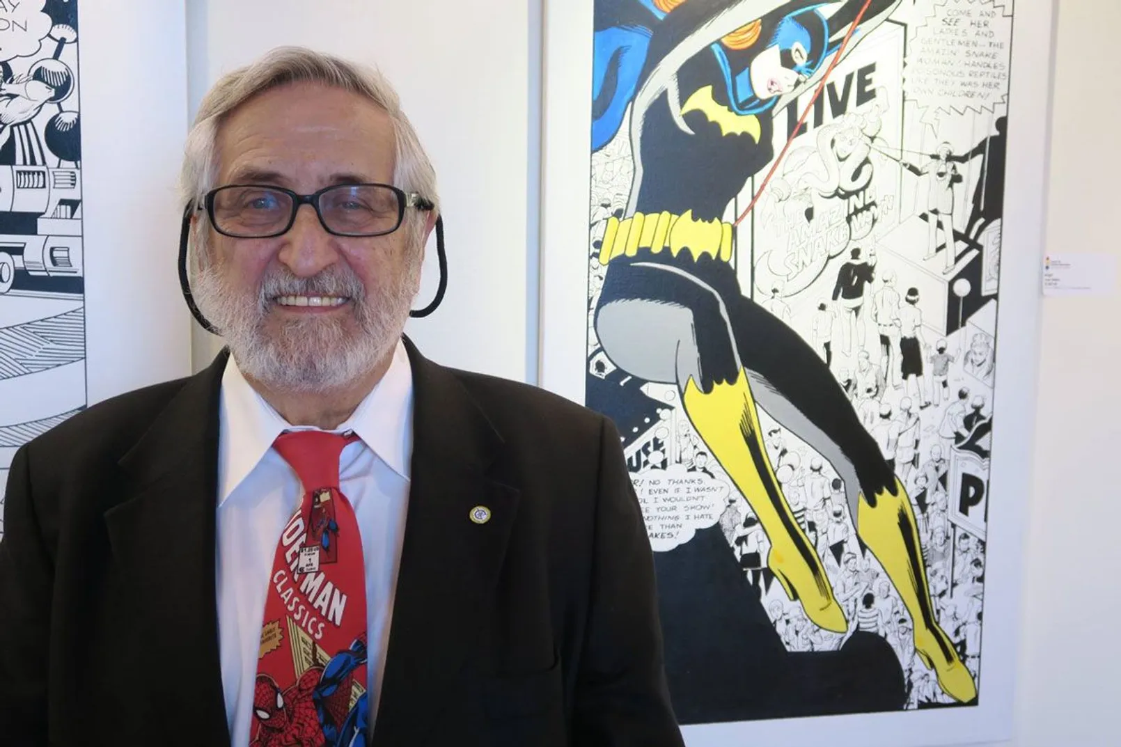 Jose Delbo With His Cartoon Art at Cce.jpg