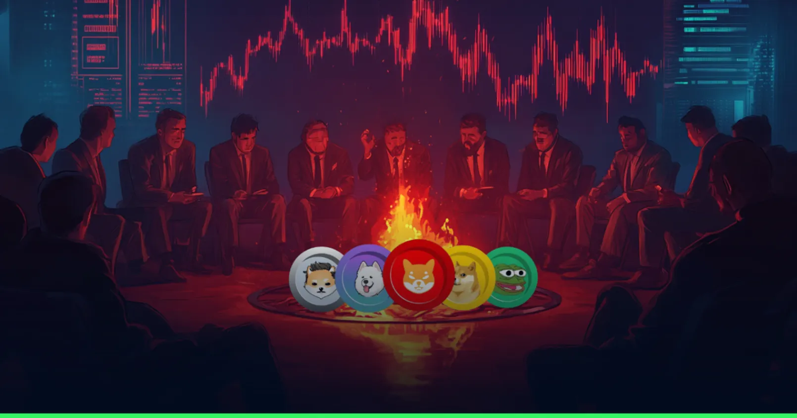 Memecoin จากคริสต์มาสที่เคยคึกคักสู่ความเป็นจริงอันหนาวเหน็บ มูลค่าตลาดดิ่ง 65% ในรอบปี