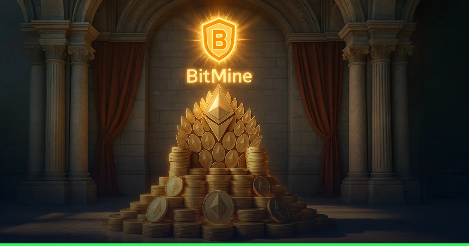 BitMine เข้าซื้อ Ether เพิ่มกว่า 104,000 เหรียญ หลังราคาปรับลง 20% จากจุดสูงสุด